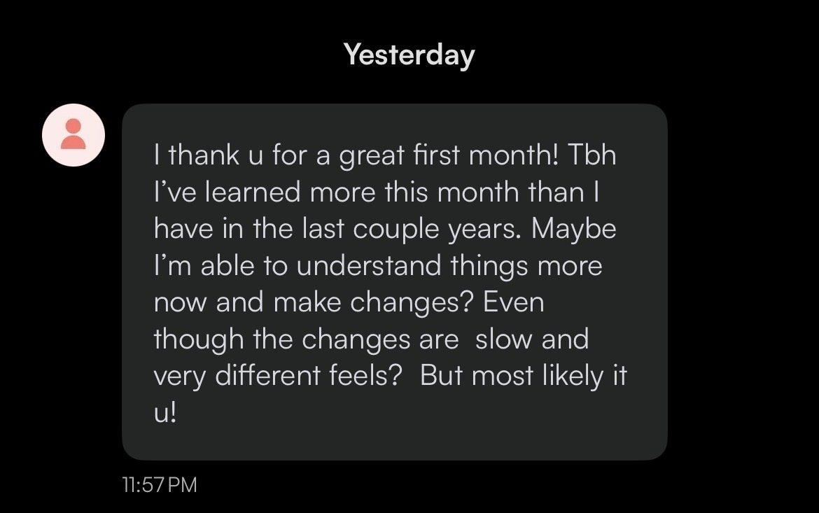 Message from a student